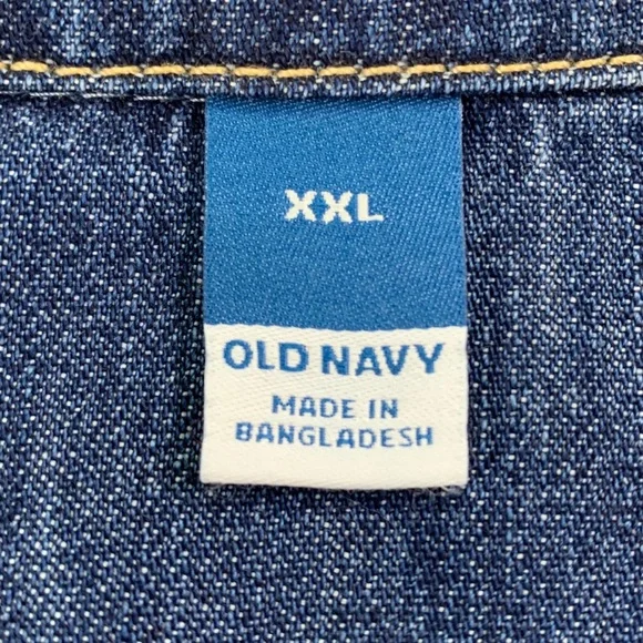 NWT Old Navy Denim Jean Popover Shirt Dress Size XXL Blue Pockets Relaxed - Picture 11 of 11